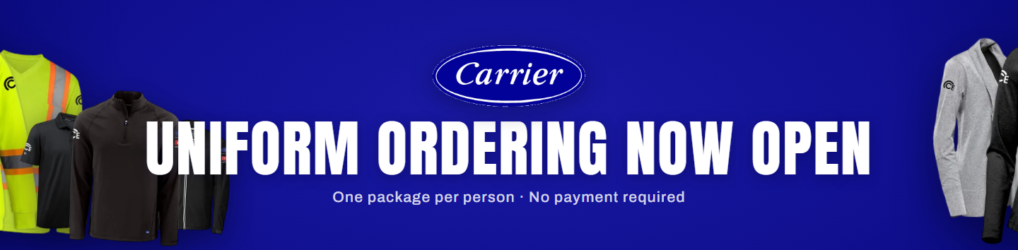 Carrier Uniforms — uniform ordering now open